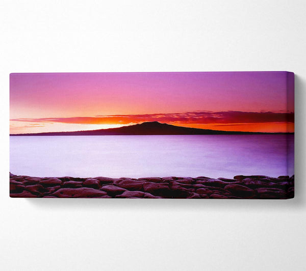 First Light Over The Ocean Rocks