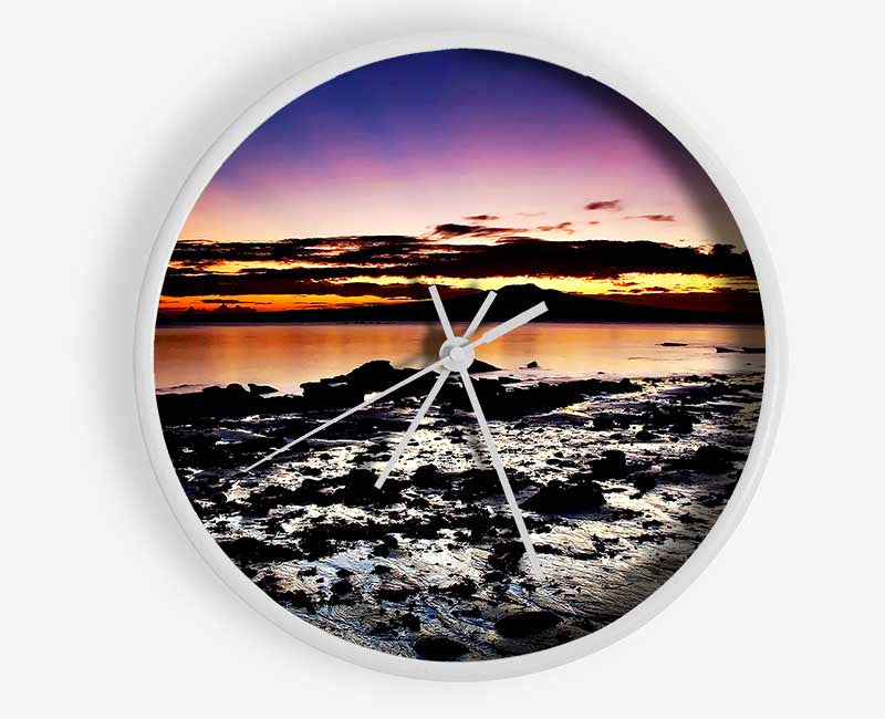 Sunrays Over The Ocean Sky Clock - Wallart-Direct UK