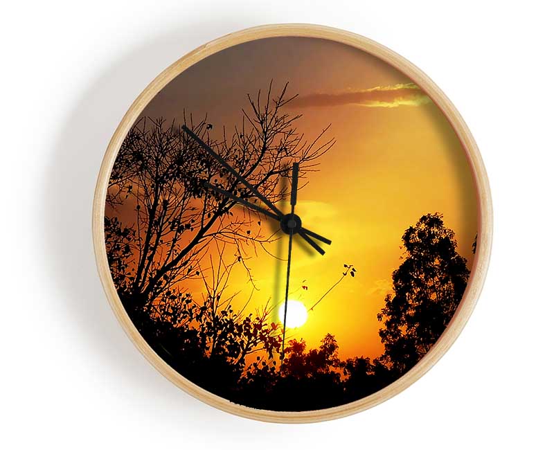 Sunset Skies Clock - Wallart-Direct UK