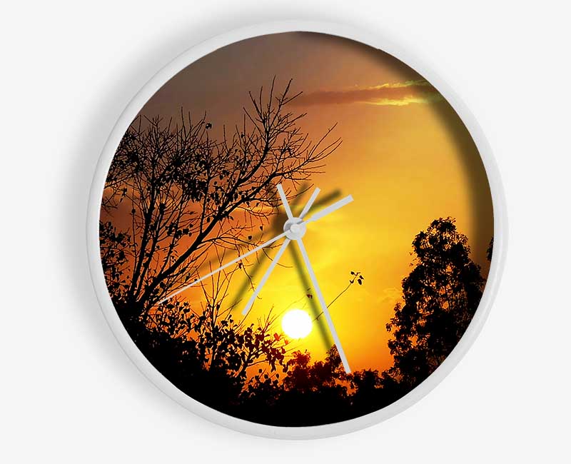 Sunset Skies Clock - Wallart-Direct UK