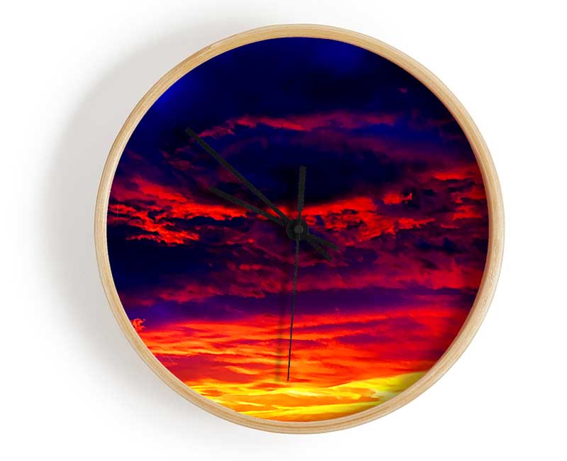 Stunning Rainbow Skies Clock - Wallart-Direct UK