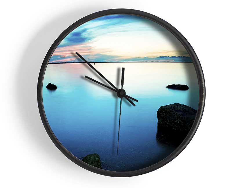 Turquoise Serenity Clock - Wallart-Direct UK