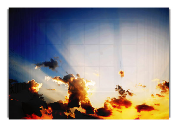 Sonnenstrahlen der goldenen Wolke