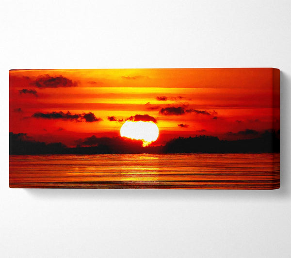Der rote Sonnenuntergang