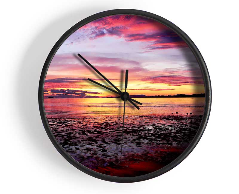 Sunrise Ocean Skies Clock - Wallart-Direct UK