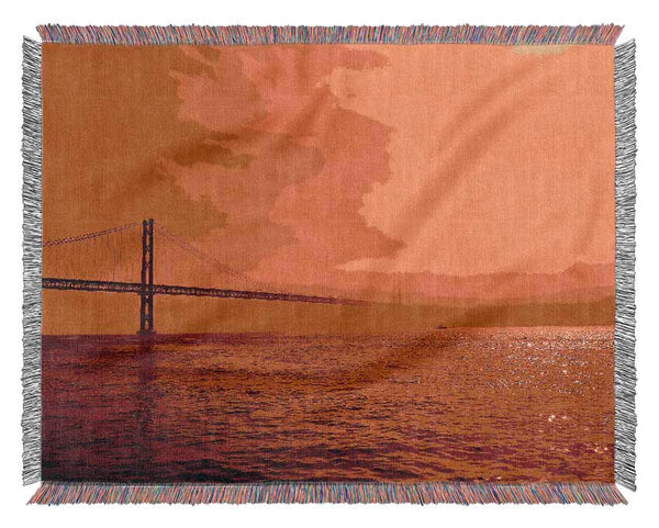 The Misty Ocean Crossing Woven Blanket