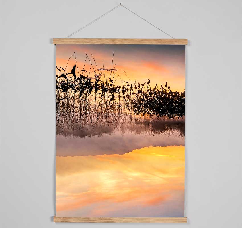 Winter Lake At Daybreak Hanging Poster - Wallart-Direct UK