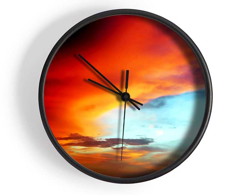 Stunning Red Cloud Formation Clock - Wallart-Direct UK