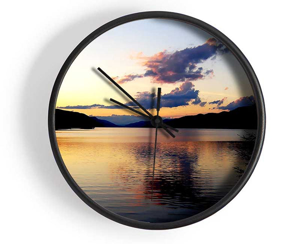 Tranquil Lake Reflections Clock - Wallart-Direct UK