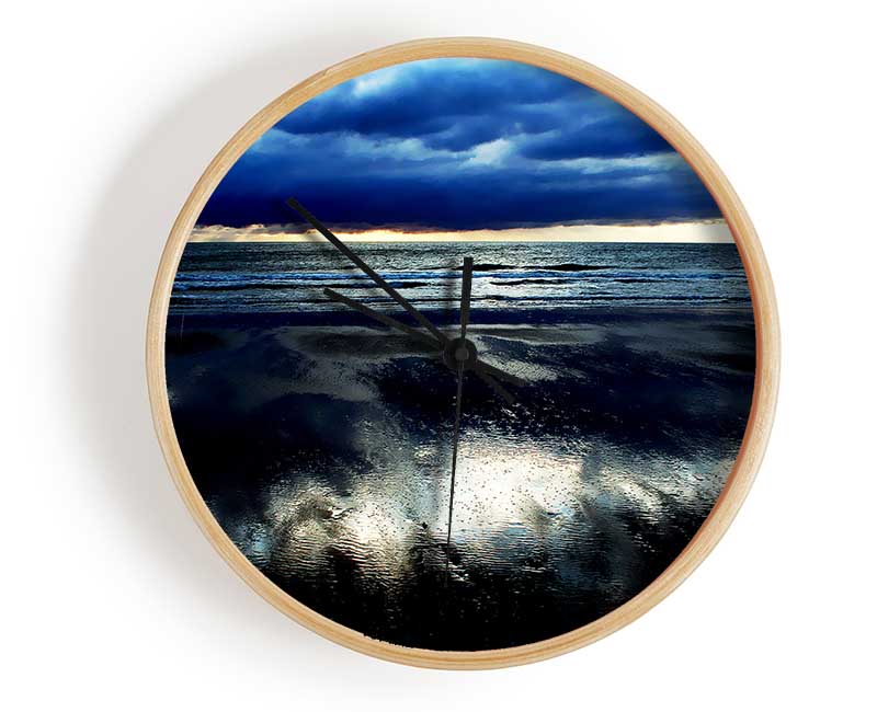 Reflections Of The Ocean Storm Clock - Wallart-Direct UK