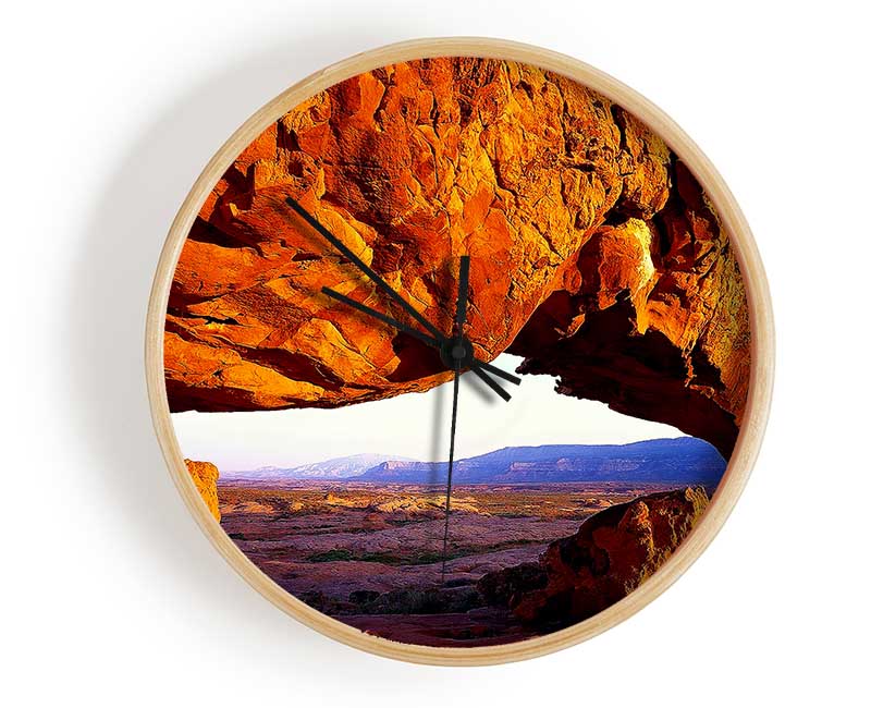 View Through The Rocks Clock - Wallart-Direct UK