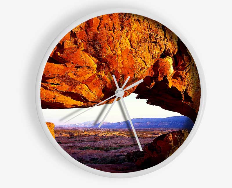 View Through The Rocks Clock - Wallart-Direct UK