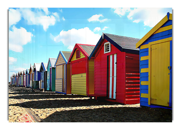 Bunte Strandhütten