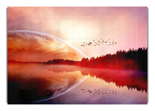 Erstaunlicher Sonnenaufgangssee