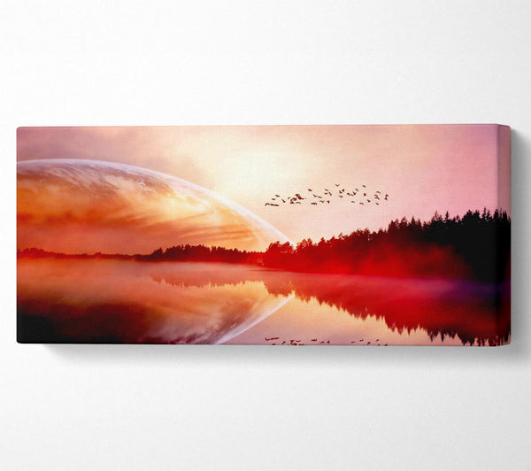 Erstaunlicher Sonnenaufgangssee