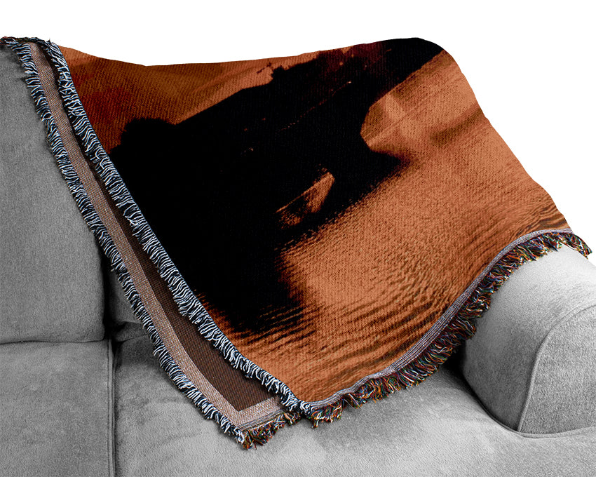 Sunset Over Florence River Woven Blanket