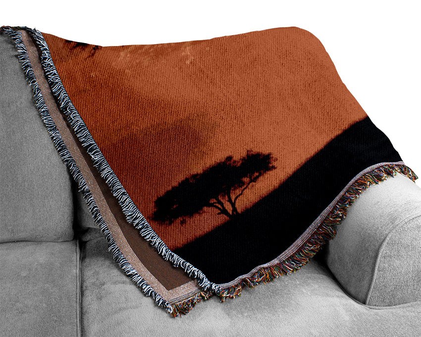 Sunset In Kenya Woven Blanket