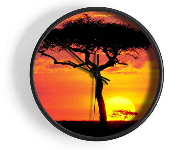 Sunset In Kenya Clock - Wallart-Direct UK