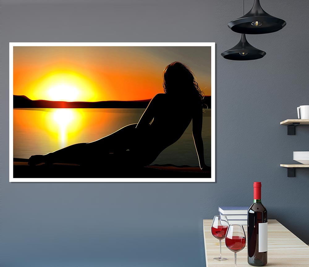 Woman In The Shade Print Poster Wall Art