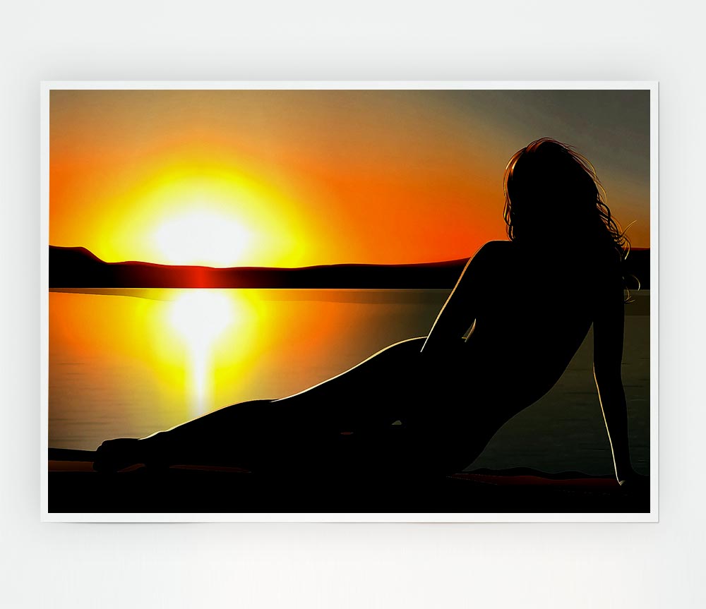 Woman In The Shade Print Poster Wall Art