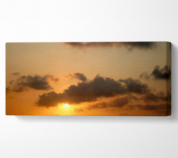 Warmer Sonnenuntergang
