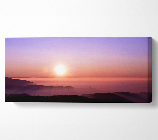 Bergnebel bei Sonnenuntergang