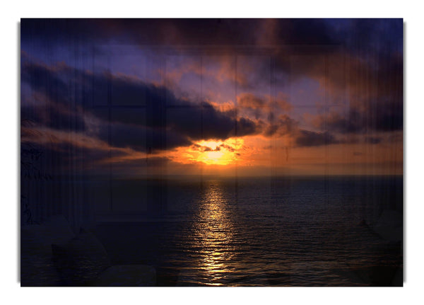 Sonnenuntergang auf offenem Meer