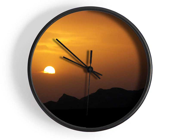 Sun In The Sepia Sky Clock - Wallart-Direct UK