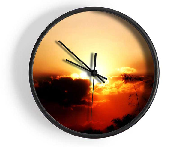 Sunset Clouds Clock - Wallart-Direct UK