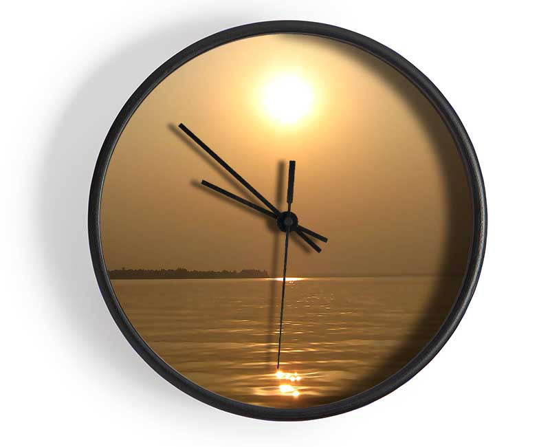 Tranquil Misty Sun Clock - Wallart-Direct UK