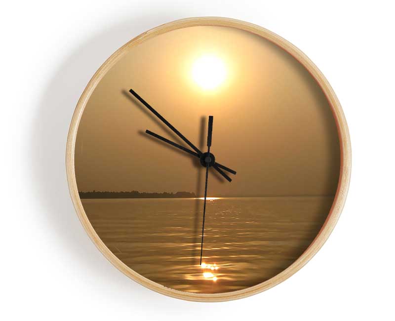 Tranquil Misty Sun Clock - Wallart-Direct UK