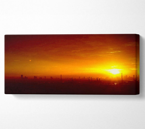 Sonnenuntergang über der Stadt