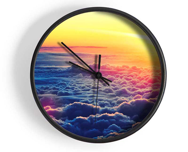 Sunrise Above The Clouds Clock - Wallart-Direct UK