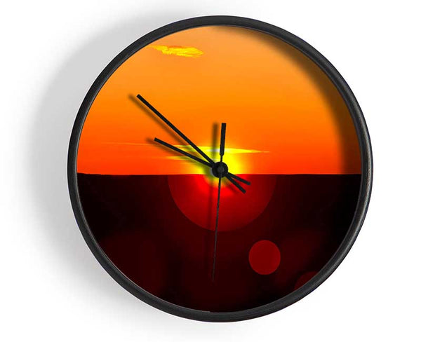 Sunset Sparkle Clock - Wallart-Direct UK