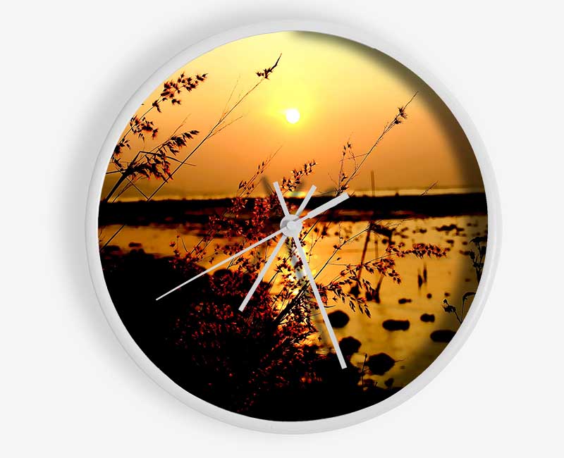 Sunset Ocean Down Clock - Wallart-Direct UK
