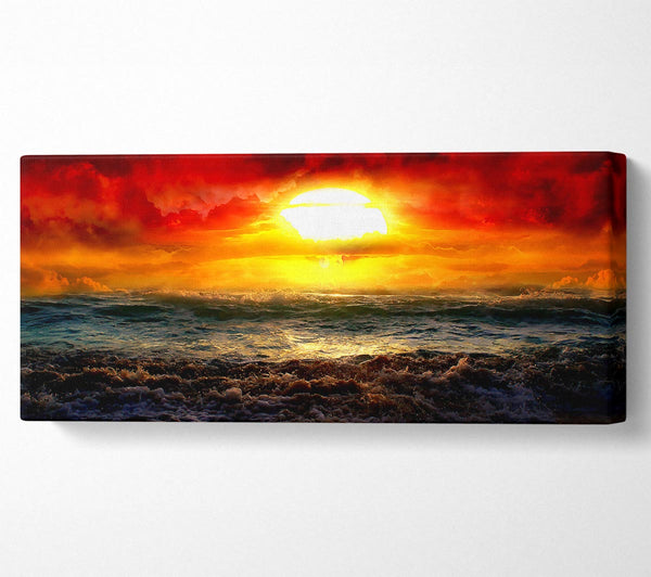 Der perfekte rote Sonnenaufgang