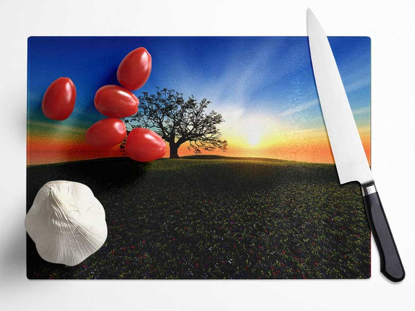 Sunset Hill Glass Chopping Board