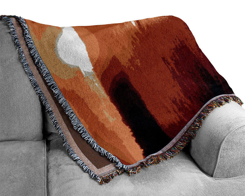 Reflections Of The Stunning Red Sun Woven Blanket