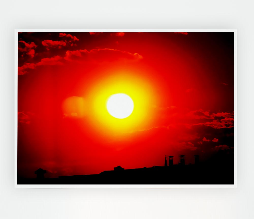 The Energy Of The Red Sun Print Poster Wall Art