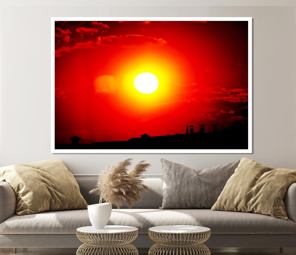 The Energy Of The Red Sun Print Poster Wall Art