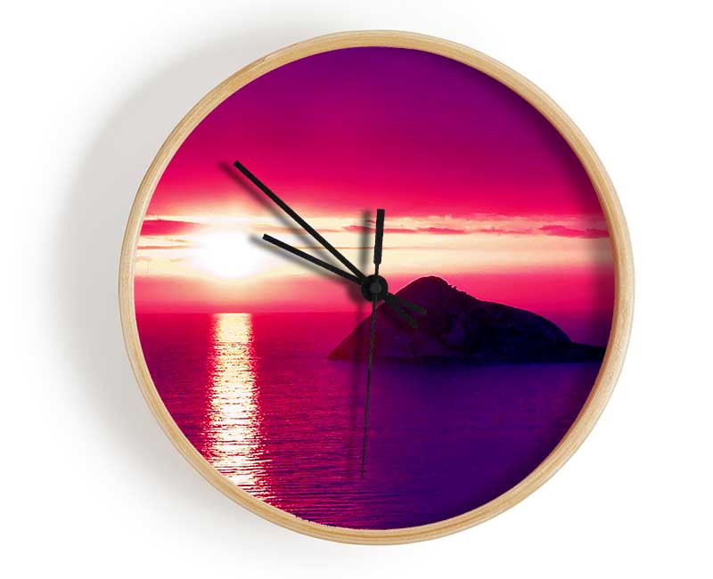 The Sun Across The Ocean Sky Clock - Wallart-Direct UK