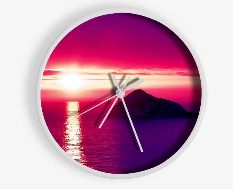 The Sun Across The Ocean Sky Clock - Wallart-Direct UK