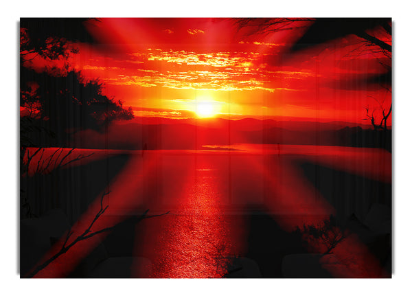 Rote Sonnenstrahlen