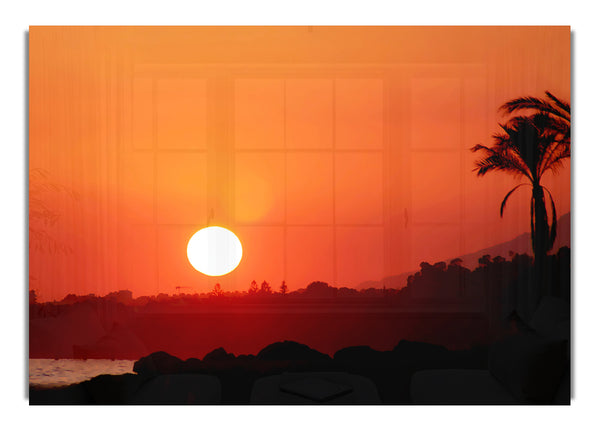 Pfirsich Ozean Sonnenuntergang