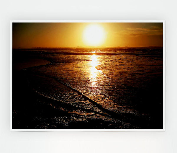 The Reflections Of The Ocean Sun Print Poster Wall Art