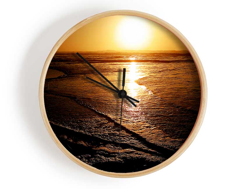 The Reflections Of The Ocean Sun Clock - Wallart-Direct UK