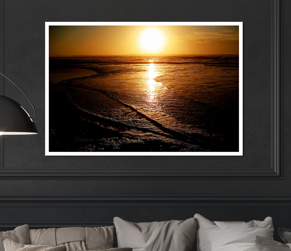 The Reflections Of The Ocean Sun Print Poster Wall Art