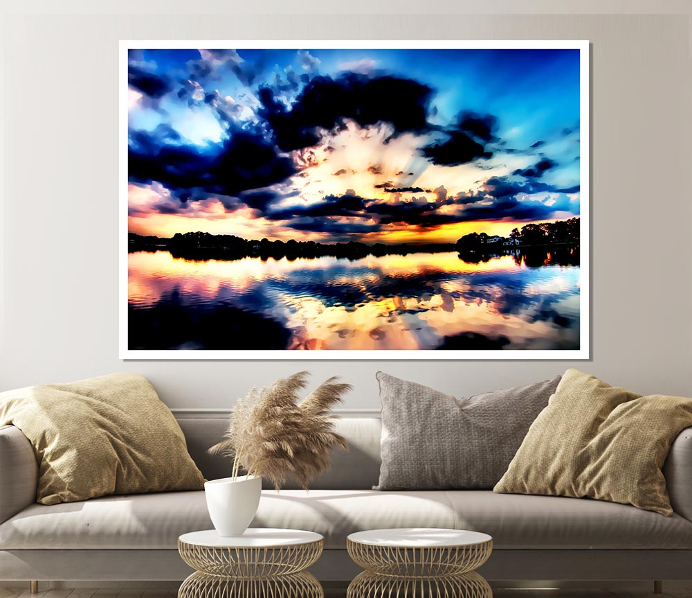 The Rays Of God Print Poster Wall Art