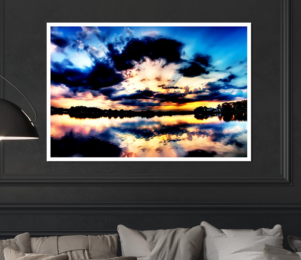 The Rays Of God Print Poster Wall Art