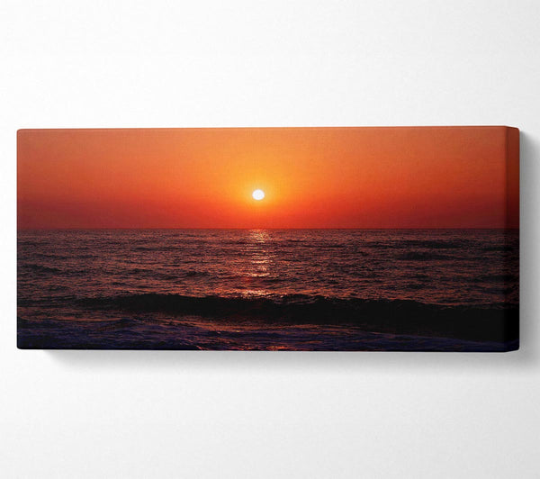 Die Ozeane Orange Sonne